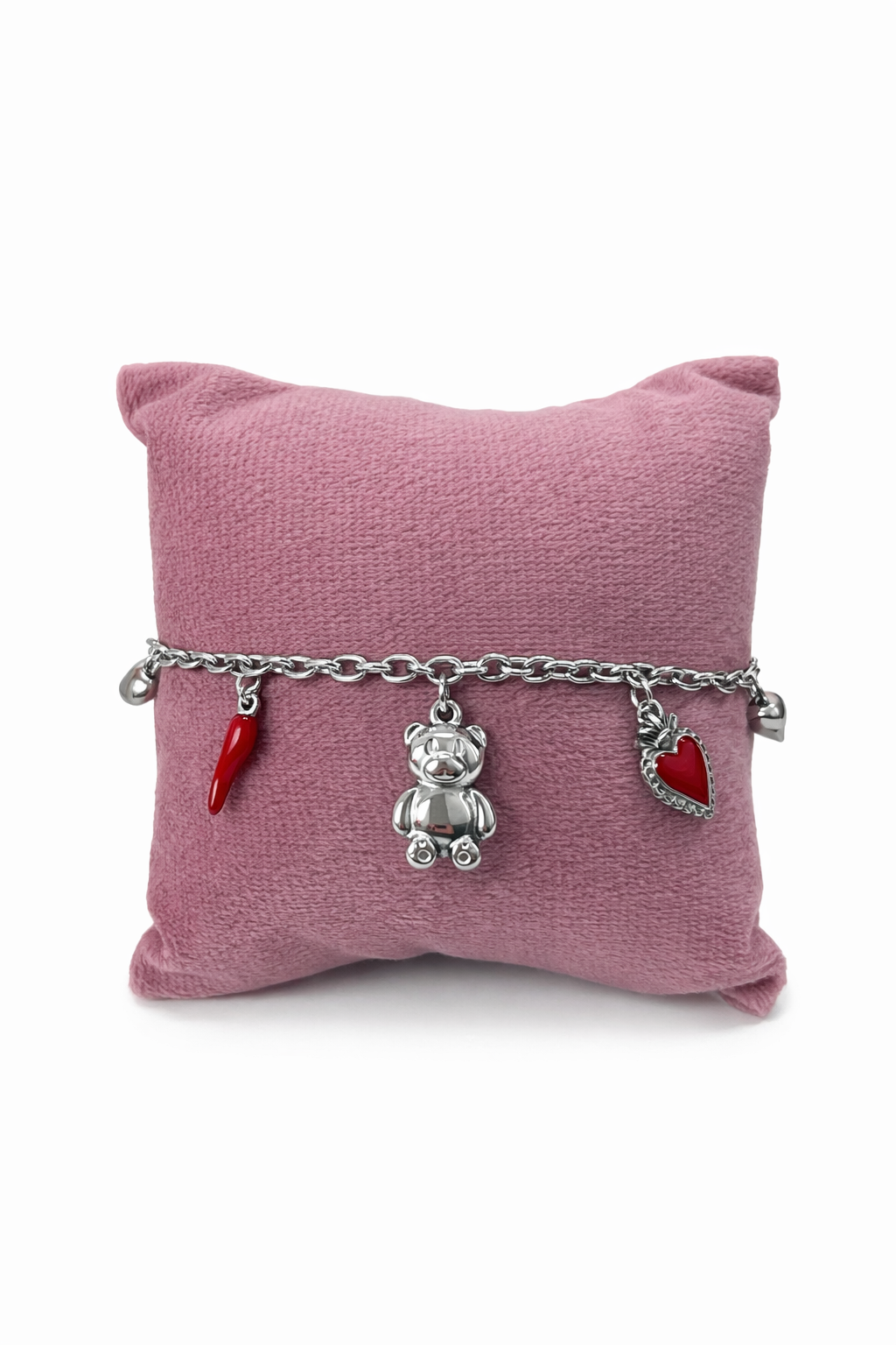 Bracciale Charm Taddy acciaio inox 